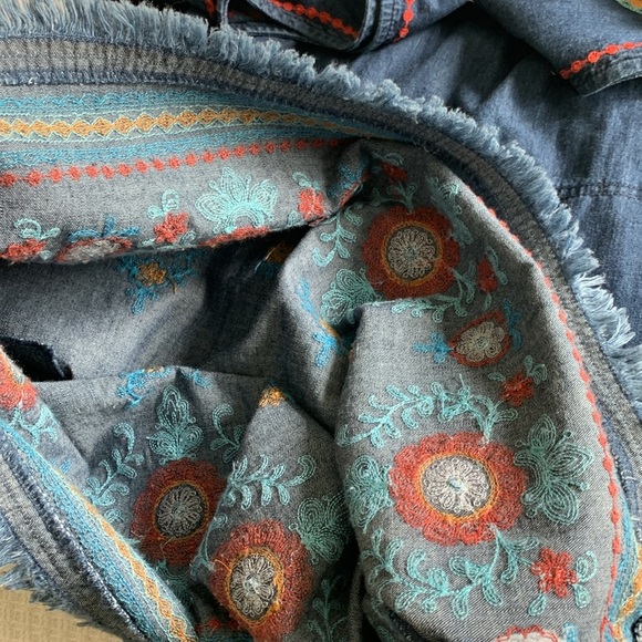 J Jill Denim embroidered sheath dress size small - Picture 9 of 10